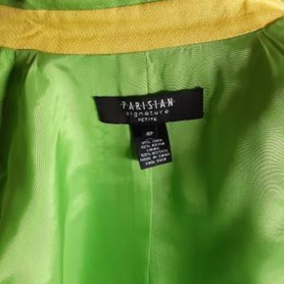 Parisian Signature Green Jacket with Yellow Trim - Picture 7 of 7